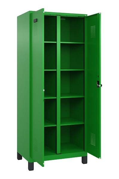 C+P Wäsche-Spind Evolo PLUS, mit Füßen, 2 Abteile, 1950x800x500mm, 6037/6037, Verschluss Drehriegel, 049012-22B S10026