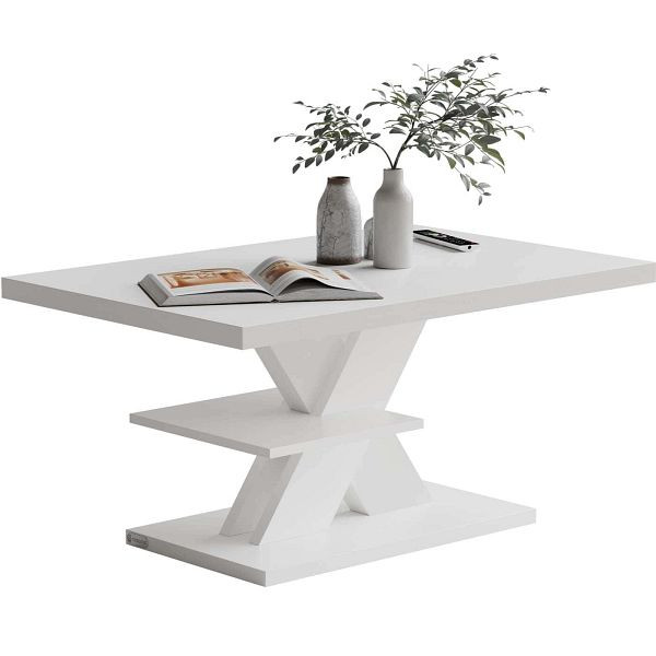 casaria Couchtisch Detroit Weiß 90x60x45cm, 109882