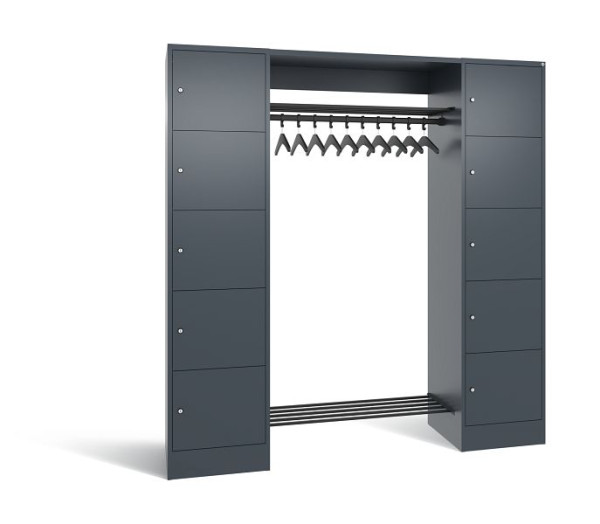 C+P Garderobe Serie 8070, H1950xB1870xT480 mm, Anthrazit, 82710-00 S10383