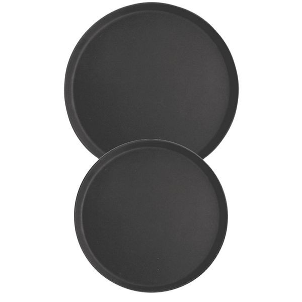Stalgast Tablett rund, mit rutschhemmender Oberfläche, schwarz, Ø 35,5 cm, Höhe 2,5 cm, BB2510355
