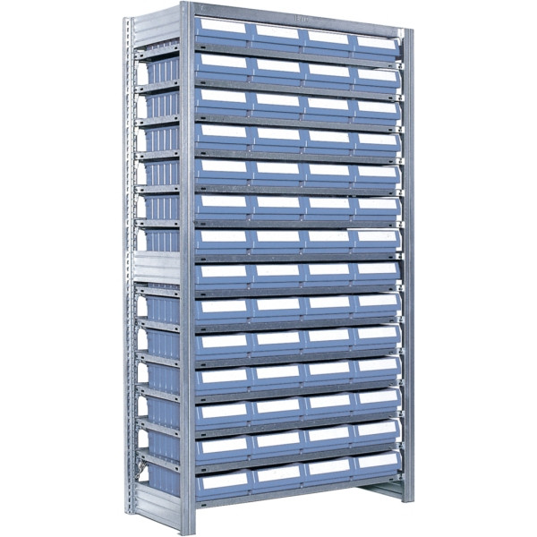 BITO Behälterregal mit 56RK 1849x1008x424 Anbaufeld verzinkt lose FP, 53028