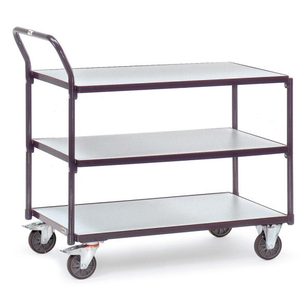 Fetra ESD-Tischwagen, Ladefläche 850 x 500 mm, Etagenhöhen: 206, 517, 827 mm, 1850