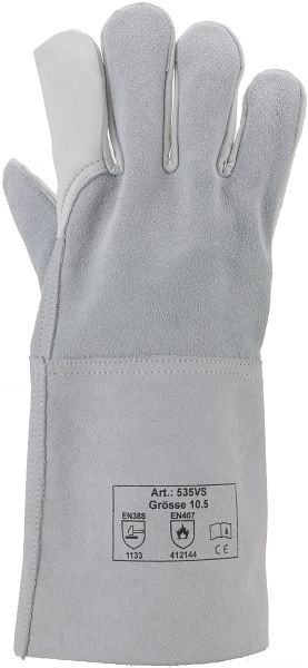ASATEX Schweißer-Handschuhe - Rindleder, Material: Rindnarben- und Rindspaltleder, Stulpe, 35 cm lang, Farbe: naturfarben, VE: 120 Paar, 535VS