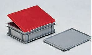 Gruber Systeme Scharnierdeckel blau für Lagerbehälter, L400xB300mm, für ENB, END4301/12