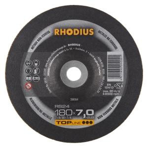 Rhodius TOPline RS24 Schruppscheibe, Durchmesser [mm]: 180, Stärke [mm]: 7, Bohrung [mm]: 22.23, VE: 10 Stück, 200364
