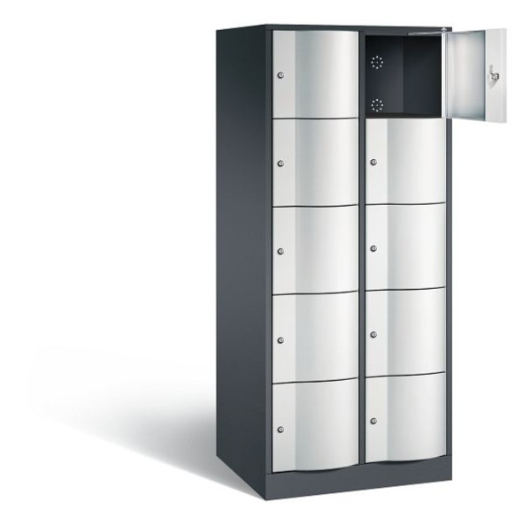 C+P XL-Schließfachschrank Resisto, H1950xB772xT640mm, Farbe: Schwarzgrau / Lichtgrau, 8570-273 S10085