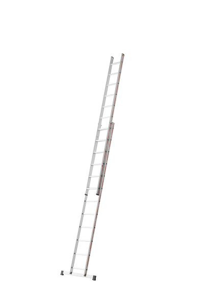 HYMER Stufenschiebeleiter, zweiteilig, 2x12 Sprossen/Stufen, 484624