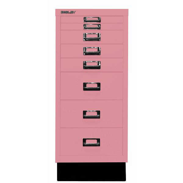 Bisley MultiDrawer™, Inkl. Sockel, DIN A4, 8 Schubladen, 601 pink, L298S601