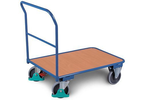 DENIOS Schiebebügelwagen DENIOS classic-line aus Stahl, TPE, 850 x 495 mm, 400 kg, 258217