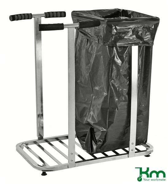 Kongamek Müllsackständer 350 x 350 x 750 mm, Rostfrei, 4 Lenkrollen, KM3029MR