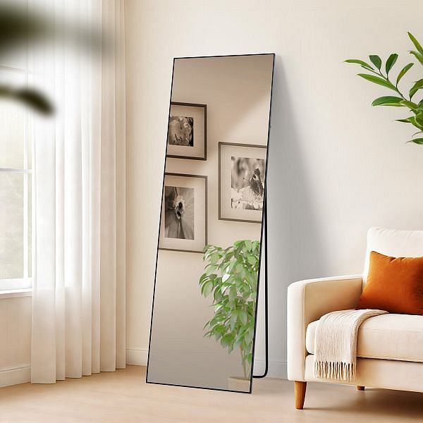 CLP Spiegel Benicia 150x50 cm, schwarz-matt, 326017