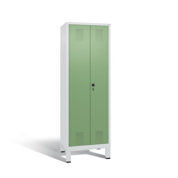 C+P Spind Evolo, 2 Abteile, H1850xB610xT500 mm, Grau/Resedagrün, 48212-20B S10175