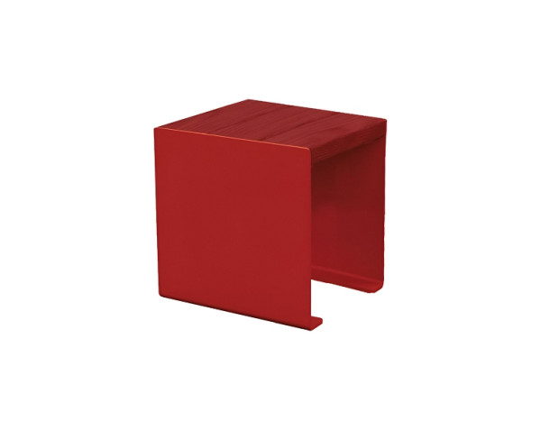 Procity Sitzbank Kube, 450 mm, Stahl & Holz Ohne Rückenlehne, Mahagoni/RAL 3004, 306397.3004.ACAJ