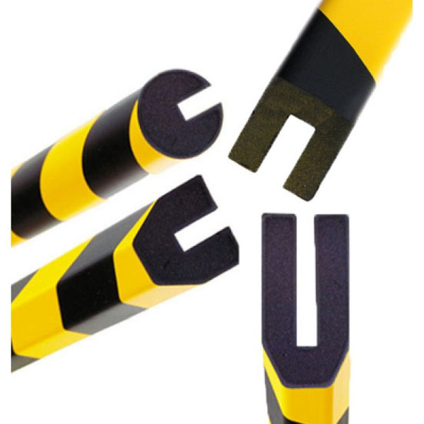 Stein HGS Profilschutz "Safe" aus PU" Länge: 1m, Kreis 40/20/8mm verkehrsgelb/RAL 1023, /schwarz, 11415