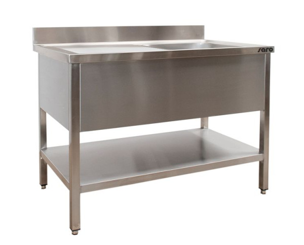 Saro Spültisch mit 1 Becken, rechts - 700 mm Tiefe, 1800mm, 700-2525R