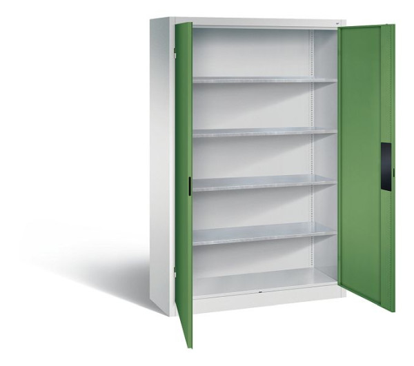 C+P Werkzeugschrank Acurado, H1950xB1200xT400mm, Farbe: Lichtgrau / Resedagrün, Muldengriff, 8930-052 S10191