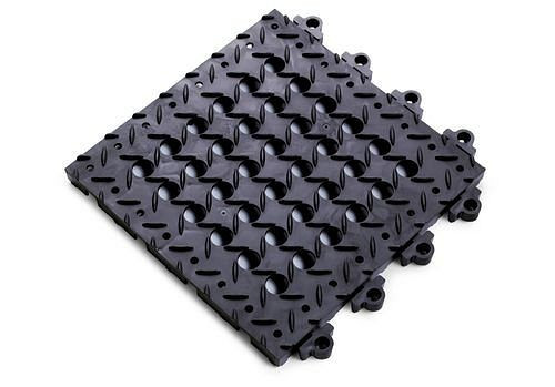 DENIOS Anti-Ermüdungs-Fliese DF, PVC, schwarz, 30,5 cm x 30,5 cm, 179383