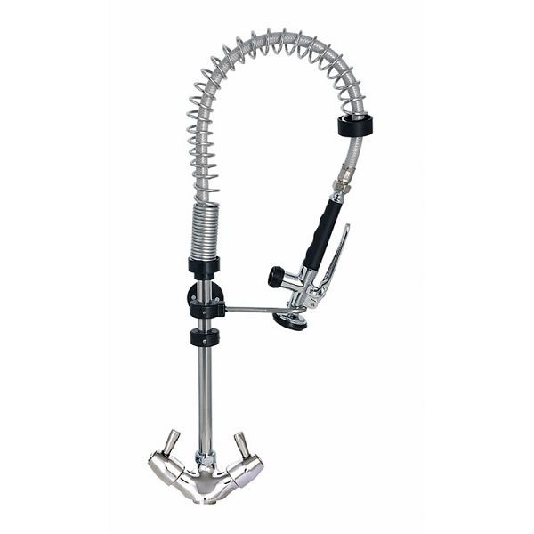 Gastro-Inox Monoblock-Vorspüldusche mit Drehhebeln, 700mm, High Performance, 402.101