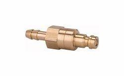 Riegler Einstecktülle NW 5, beidseitig absperrend, Messing, 107500