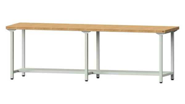 ANKE Werkbänke Arbeitstisch, Modell 191, 2800 x 800 x 900 mm, RAL 7035, BMP 50 mm, 401.451