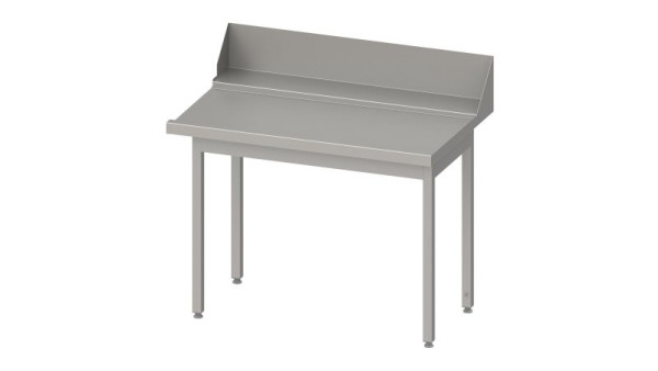 Stalgast Ablauftisch, Korbführung mit Gefälle, ohne Grundboden, 900x750x880mm, Anbauseite rechts, Aufkantung: 200mm, verschweißt, VAL09713RA