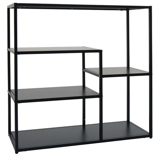 Mendler Regal HWC-P98, Wohnregal Standregal Ablageregal, Industrial Metall 80x80x30cm, schwarz, 120599