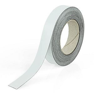 Moedel Magnetstreifen weiß auf Rolle, Magnetfolie, 25 mm x 15 m, 55468