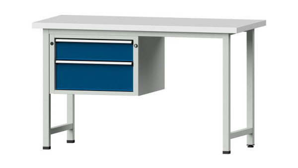 ANKE Werkbänke Kombiwerkbank, Modell 607 V, 1500 x 700 x 890 mm, RAL 7035/5010, KSP 40 mm, 415.021