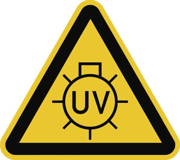 Moedel Warnung vor UV-Strahlung, Folie, 100 mm Seitenlänge, 58992