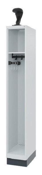 C+P Feuerwehrspind Evolo, Modell EXPERT, 1 Abteil, H1850B300T500 mm, Lichtgrau, Sockel, 0491015-10 S10009