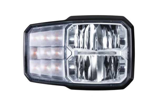 HELLA LED-Hauptscheinwerfer, C140, 24/12V, Anbau, ECE/E1 4079/SAE, Lichtscheibenfarbe: transparent, Stecker: DEUTSCH, rechts, 1LE 996 374-041