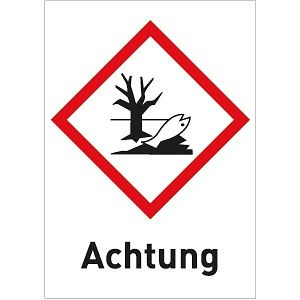Moedel Umweltgefährlich (GHS 09) Achtung, Folie, 26x37 mm, VE: 500 Stück/Rolle, 56410