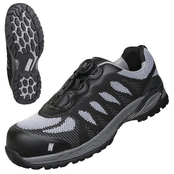 NITRAS PRO STEP FIT, Sicherheitshalbschuhe, Größe: 48, Farbe: schwarz/grau, VE: 10 Paar, 7414-1012-48