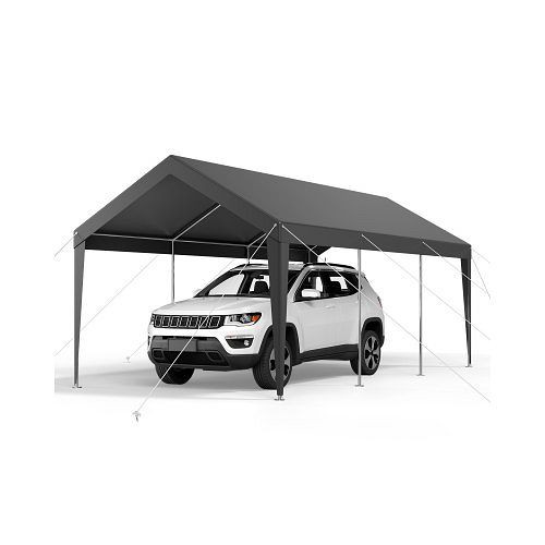 VEVOR Carport 3,05x6,09x2,87 m, tragbare Zeltgarage, verzinkt, UV-beständig, für Auto, Boot, Motorrad, Ganzjahresschutz, KFSJSQCCKHS8DE5CF001V0