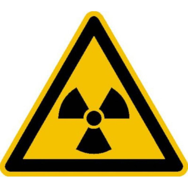 Stein HGS Warnschild, Warnung vor radioaktiven Stoffen oder ionisierender Strahlung, 315 mm / Alu, geprägt, 11.0177