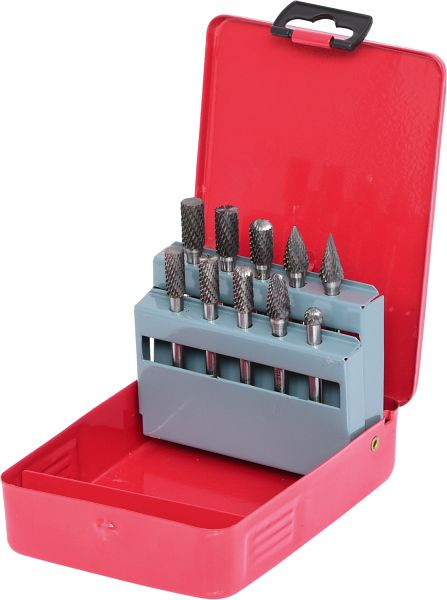 KS Tools HM Frässtift-Satz, Stahlblechkassette, 10-teilig, 515.3210