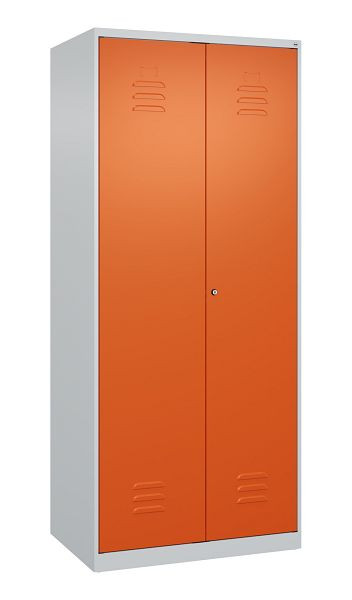 C+P Mehrzweckschrank Classic PLUS, Putzmittel-Spind, 2 Abteile, 1850x800x500mm, 7035/2004, Zylinderschloss, 080100-02 S10013