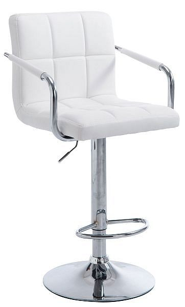 CLP Barhocker Lucy V2 chrom, weiß, 10606502, 4250420280353