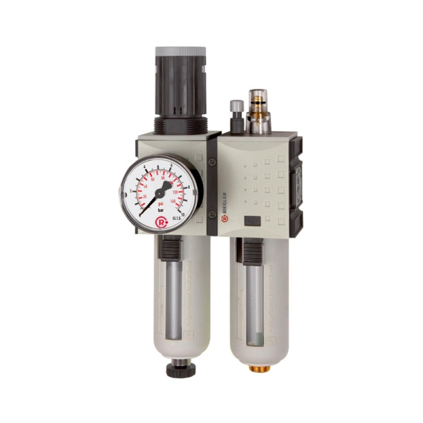 Riegler Wartungseinheit 2-teilig »FUTURA«, PC-Behälter, BG 2, G 3/8, 0,2 - 4 bar, HA, 139548