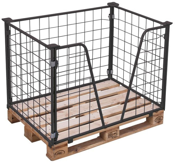 VARIOfit Palettenaufsatz Typ 63, Innenmaße: 1.160 x 760 mm, RAL 7016 anthrazitgrau, Nutzhöhe: 1.000 mm, pa-080.024/AG