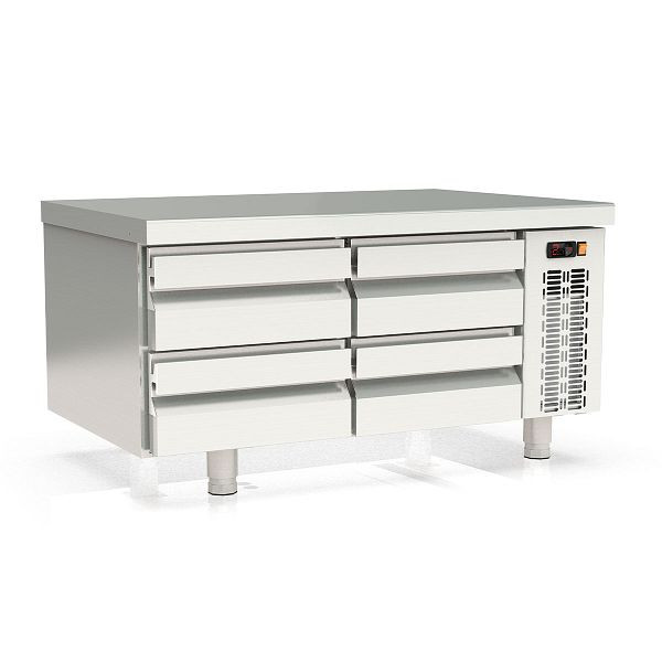 Vaiotec TOPLINE Unterbaukühltisch 700 (Slim) / 2-fach GN 1/1 mit 4 Schubladen Breite: 1200 mm, 11560