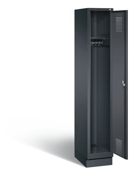 C+P Garderobenschrank Evolo, H1800xB320xT500mm, Farbe: Schwarzgrau, 48020-10 S10032