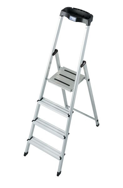 Krause Safety Stehleiter 1x4 Stufen, 126320, 4009199126320