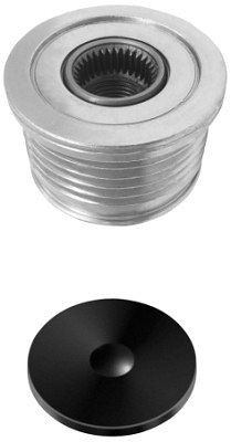 HELLA Generatorfreilauf, Gewindemaß: M16x1,5, Anzahl der Rillen: 5, mit Kappe, 9XU 358 038-801