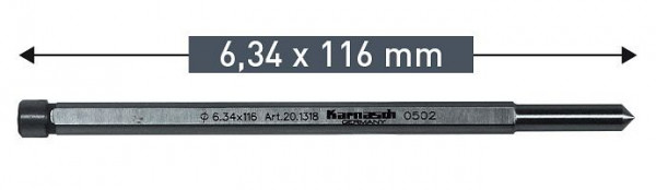 Karnasch Auswerferstift 6,34x116mm, VE: 10 Stück, 201318
