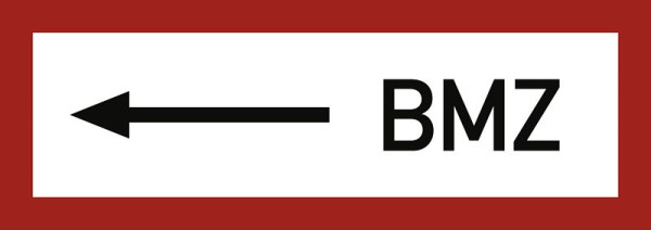 Moedel BMZ linksweisend, Aluminium, 297x105 mm, 57700, 4060081014835