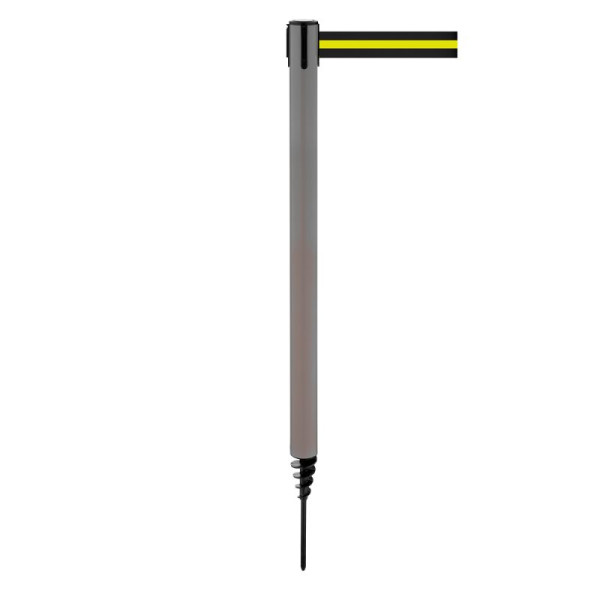 Stein HGS Personenleitsystem -P-Line Outside-, grau, schwarz/gelb/schwarz waagerecht (gestreift), mit Gurtendstück (Standard), 37686-0501