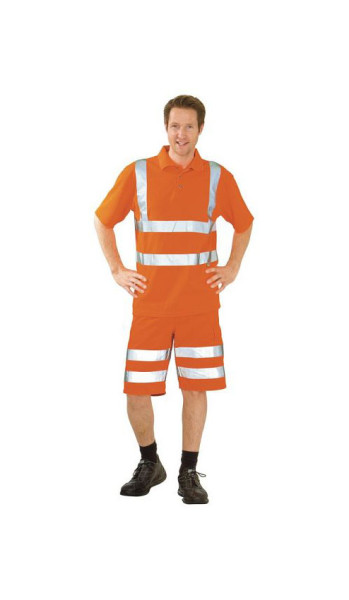 Planam Warnschutz Poloshirt, uni orange, Größe L, 2091052