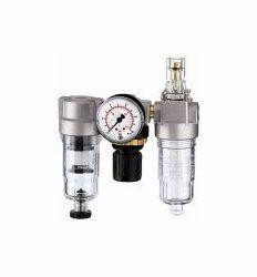 Riegler Wartungseinheit, dreiteilig mit Polycarbonatbehälter und Manometer, 100801