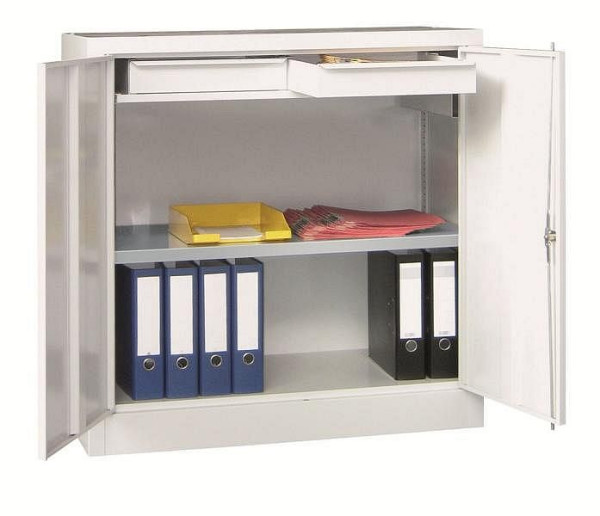 Pavoy Werkzeugschrank 1000/500/1000, gemeinsam verschließbar, 1 Boden verzinkt, 2 Schubladen, 32371-100-006-910611